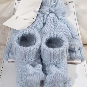 First Steps by Stepping Stones 2 pc Hat and Bootie Set